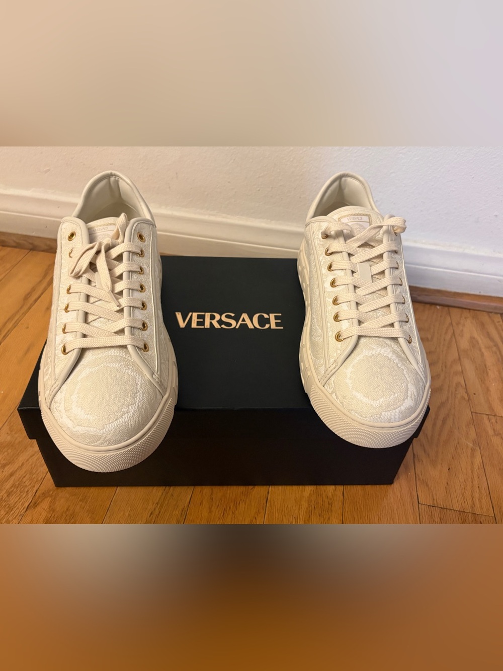 Versace Sneakers Barocco Greca Mens Size EU 43 US 10 New In Box 100% Authentic!